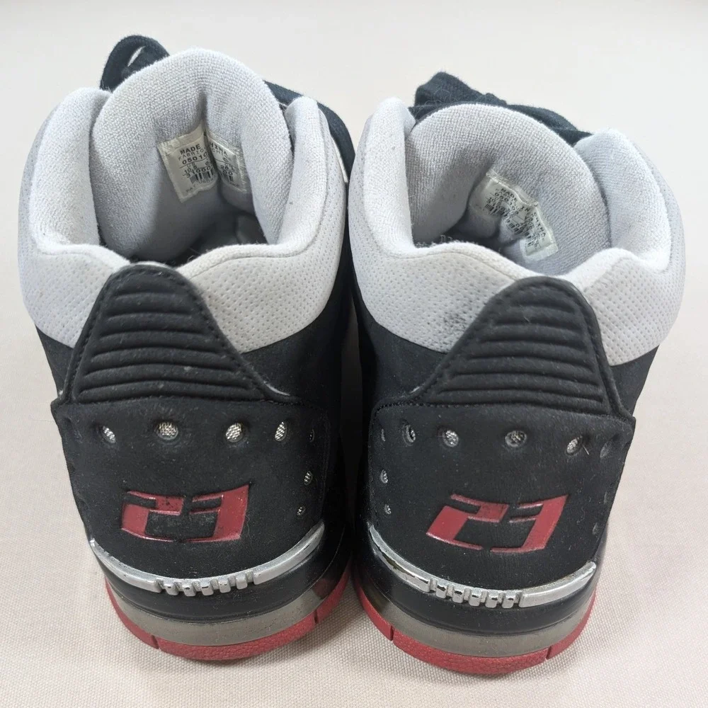 Nike Air Jordan Big Fund Bred Mens 10.5 Black Silver Red 310003-001 Sneakers